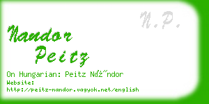 nandor peitz business card